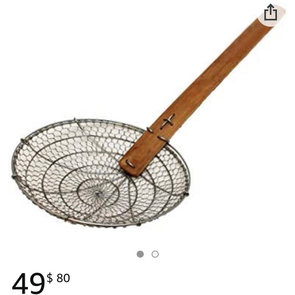 Vintage chicken wire/bamboo fryer strainer! - Picture 11 of 11